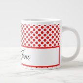 Grande Tasse Pois classique monogramme typographie (Droite)