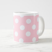 Grande Tasse Pois rose pastel (Devant droit)