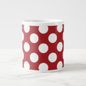 Grande Tasse Pois rouges, Motif à points polka, points, pointil (Devant)