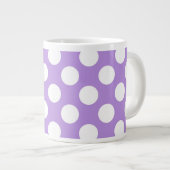 Grande Tasse Pois violets, Motif à points Polka, points, pointi (Devant droit)