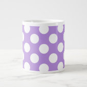 Grande Tasse Pois violets, Motif à points Polka, points, pointi (Devant)