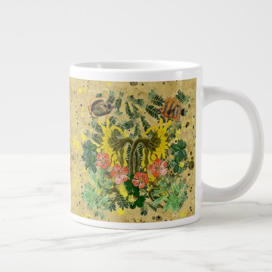 Grande Tasse Poissons et fleurs (Droite)