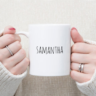 Grande Tasse Police d'écriture manuscrite noire tendance person