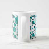 Grande Tasse Polka Dot Tiger noir et Turquoise (Dos)