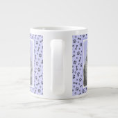 Grande Tasse Poodé Jouet miniature Argent gris bleu Chien Art (Dos)