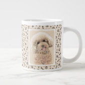Grande Tasse Poodle Miniature Toy Apricot Crème Chien Brown Art (Droite)