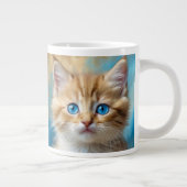 Grande Tasse Portrait de chat adorable (Droite)