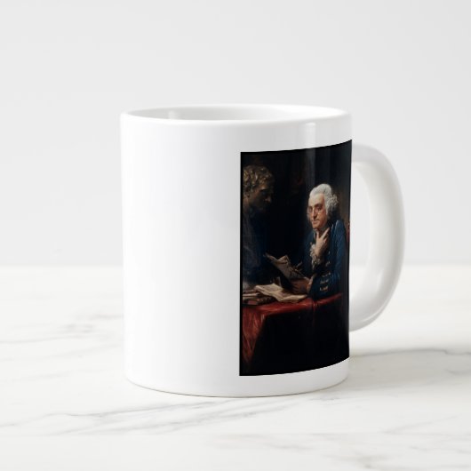 Grande Tasse Portrait de pouce, Benjamin Franklin Père fondateu (Devant droit)