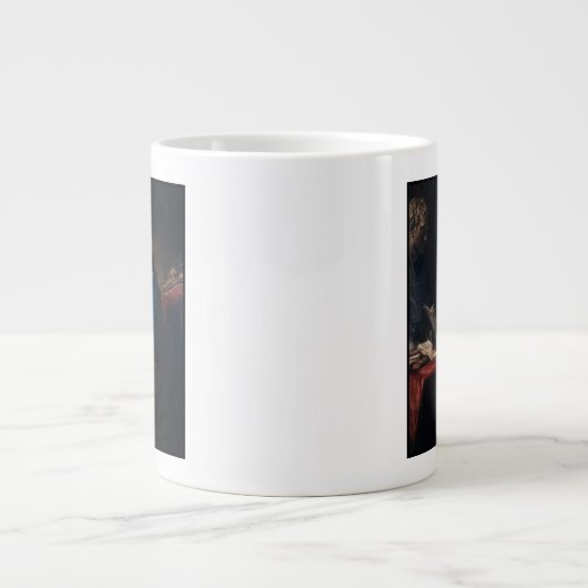 Grande Tasse Portrait de pouce, Benjamin Franklin Père fondateu (Devant)