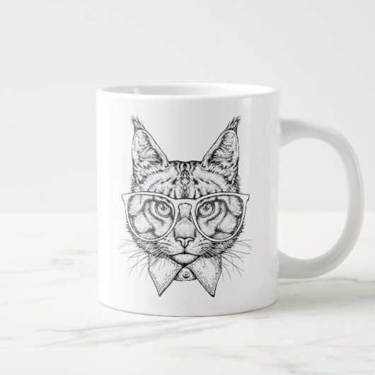 Grande Tasse Portrait du Maine Coon (Droite)
