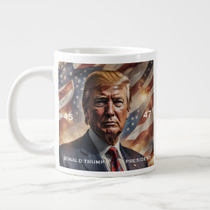 Grande Tasse Portrait du président Donald Trump
