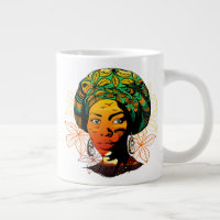 Portrait féminin africain avec coucher de soleil