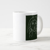 Grande Tasse Portrait malachite avec cheveux longs (Devant droit)