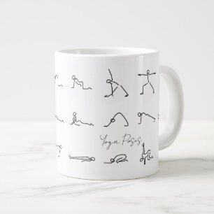 Grande Tasse Poses de yoga minimalistes en bâtonnets