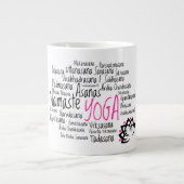 Grande Tasse Poses Sanskrit de yoga d'Asanas de l'instructeur (Devant)