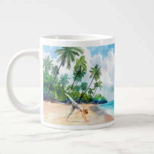 Grande Tasse Position de yoga sur la plage