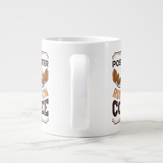 Grande Tasse Poste en cours d'exécution sur Café Caffeine Cadea (Dos)