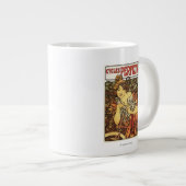 Grande Tasse Poste publicitaire féminine à vélo Perfecta (Devant droit)