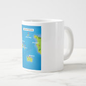 Grande Tasse Poster de Channel Islands Map. (Devant droit)