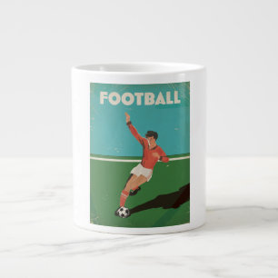 Grande Tasse Poster de football vintage
