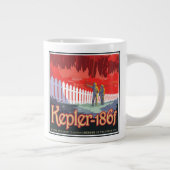 Grande Tasse Poster De L'Espace Rétro De Kepler-186f. (Droite)