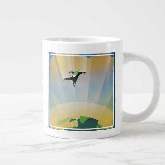 Grande Tasse Poster De L'Espace Rétro-La Gravité D'Une Super Te (Droite)