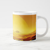 Grande Tasse Poster de l'espace rétro - La plus grande lune de (Droite)