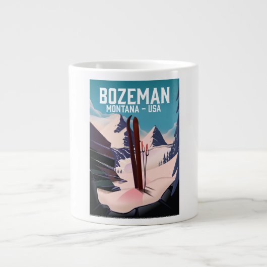 Grande Tasse poster de ski Bozeman Montana (Devant)