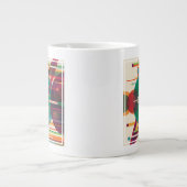 Grande Tasse Poster de Voyage Espace Rétro - Système Solaire Gr (Devant)