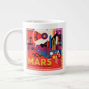 Grande Tasse Poster spatial Retro - Programme d'exploration de