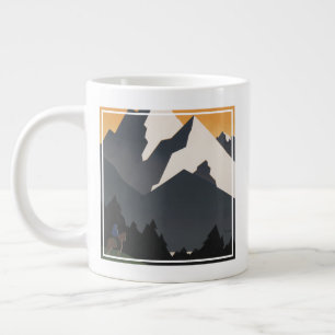 Grande Tasse Poster vintage Promouvoir Les Voyages Au Montana.