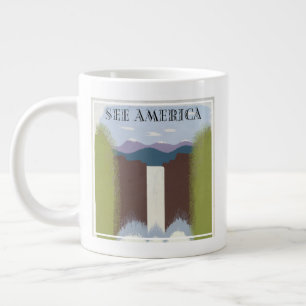 Grande Tasse Poster vintage Promouvoir Les Voyages Dans Les Par