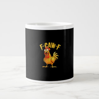 Grande Tasse Poulet drôle F-Caw-F – Graphique de corbeau hilara