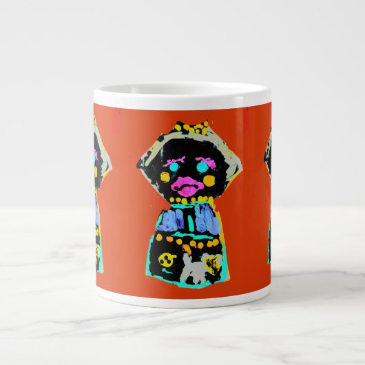 Grande Tasse Poupée d'automne (Devant)