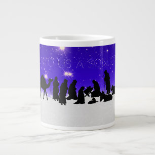 Grande Tasse Pour nous un fils reçoit la Nativité sur un