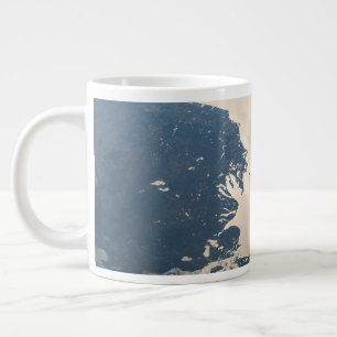 Grande Tasse Poutres Sunglint Au Bord Du Lac Michigan