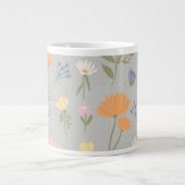 Grande Tasse Prairie colorée sur gris (Devant)