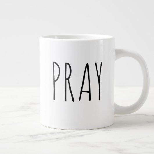 Grande Tasse Pray Modern Black White Farmhouse (Droite)