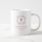 Grande Tasse Première communion personnalisée modifiable rose f (Droite)