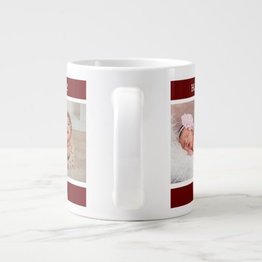 Grande Tasse Première Fête des pères Meilleur papa Ever 4 Photo (Dos)