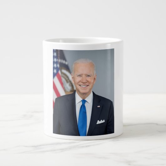 Grande Tasse Président Joe Biden Maison Blanche Portrait Giant  (Devant)
