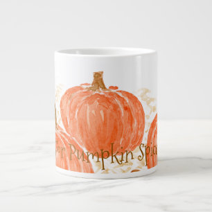 Grande Tasse Prêt pour le Citrouille d'aquarelle de saison des 