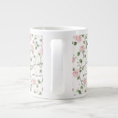 Grande Tasse Pretty Pink Roses Floral   (Dos)