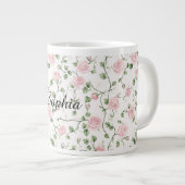 Grande Tasse Pretty Pink Roses Floral   (Devant droit)