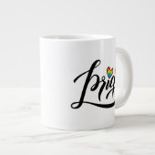 Grande Tasse Pride Script Heart (Devant droit)
