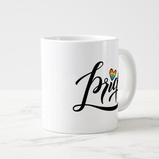 Grande Tasse Pride Script Heart (Devant droit)
