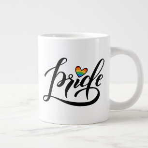 Grande Tasse Pride Script Heart