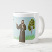 Grande Tasse Prière Saint François pour la paix (Devant droit)