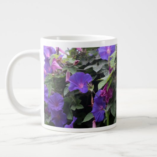 Grande Tasse Printemps matin glories en bleu (Gauche)