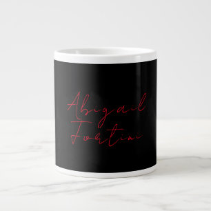 Grande Tasse Professionnel minimaliste rouge noir moderne
